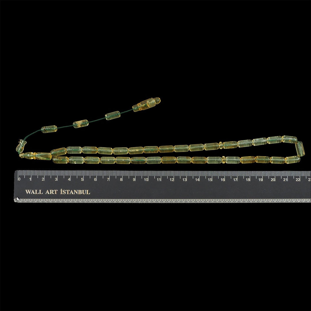 Transparent Dominican Amber Tasbeeh (Small Size) - WATD828