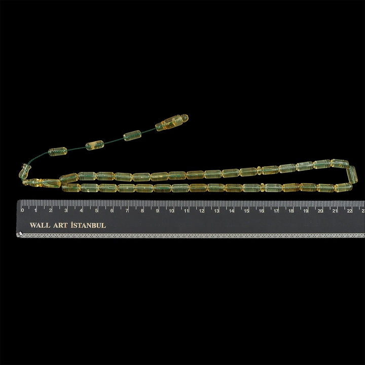 Transparent Dominican Amber Tasbeeh (Small Size) - WATD828