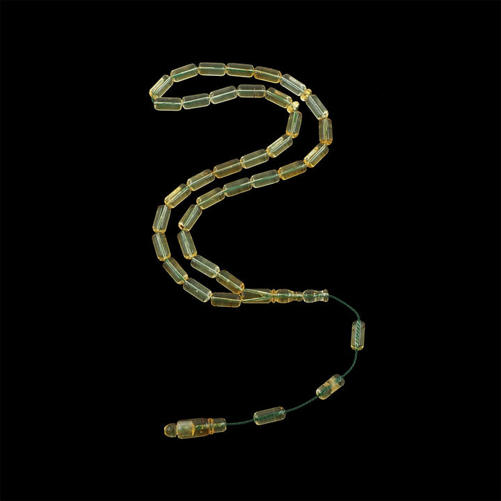 Transparent Dominican Amber Tasbeeh (Medium Size) - WATD829
