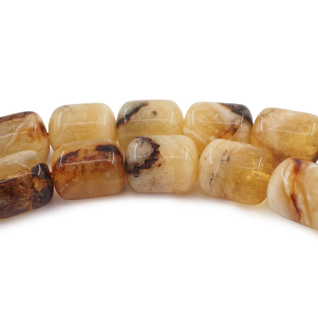 Oversized Capsule-Cut Natural Amber Tasbeeh (Medium Size) - WATD831