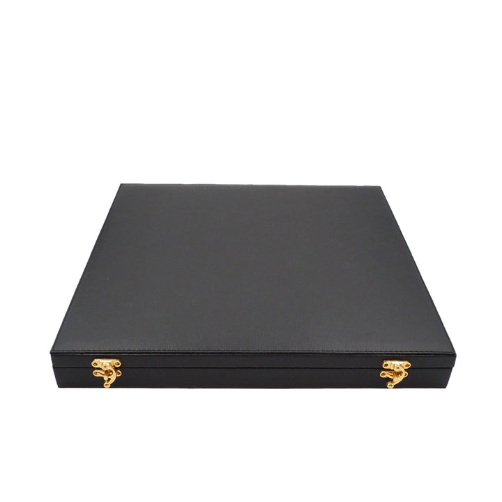 Exclusive 11-Piece Fire and Pressed Amber Tasbeeh Set (With Black Leather-Covered Wooden Case) - WATD845
