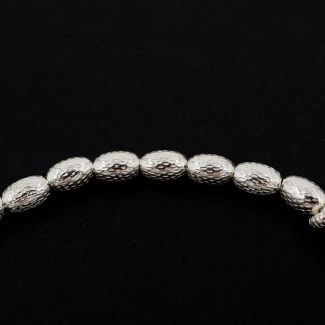 Oval-Cut 925 Sterling Silver Tasbeeh - WATD862