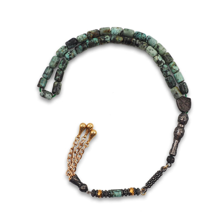 Natural Stone Capsule-Cut Tasbeeh - WATD872