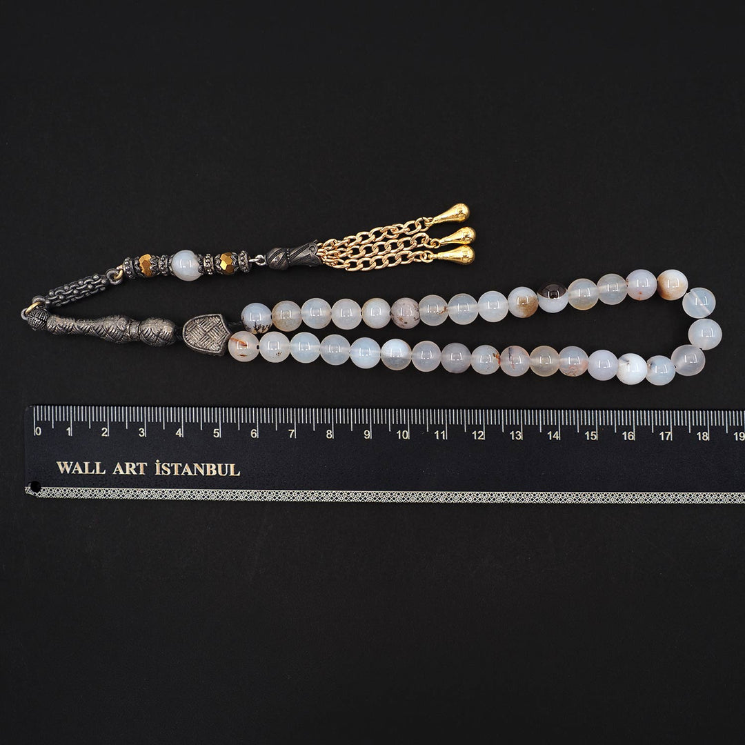 Natural Stone Round-Bead Tasbeeh - WATD906