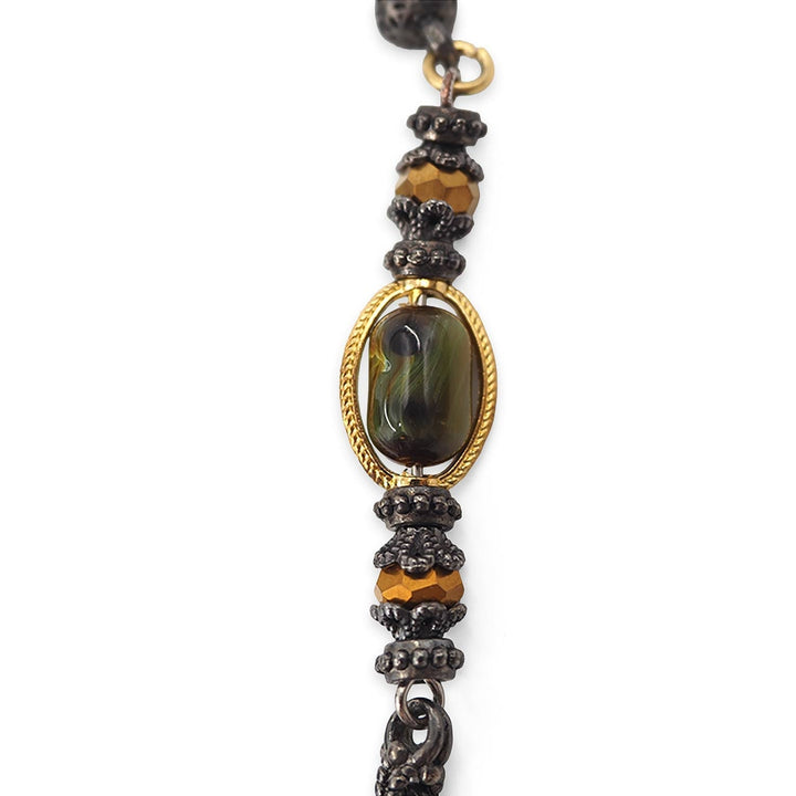 Galalith Capsule-Cut Tasbeeh with Tassel - WATD909