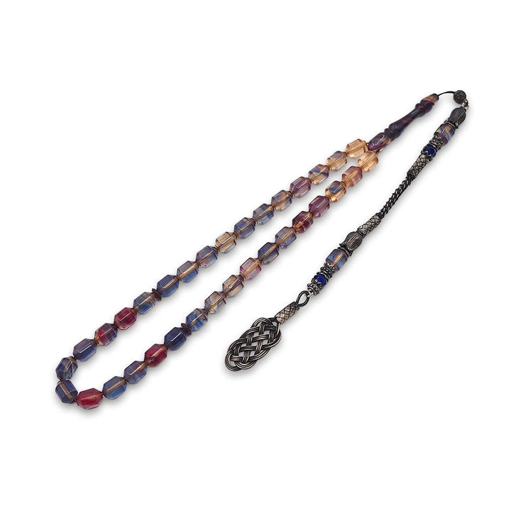 Fire Amber Tasbeeh with Kazaz Tassel - WATD910