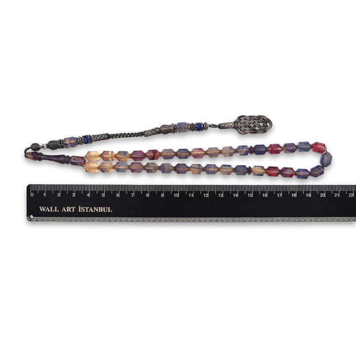 Fire Amber Tasbeeh with Kazaz Tassel - WATD910