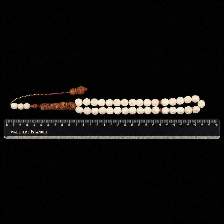 Master-Crafted Carved Bone Tasbeeh - WATD916