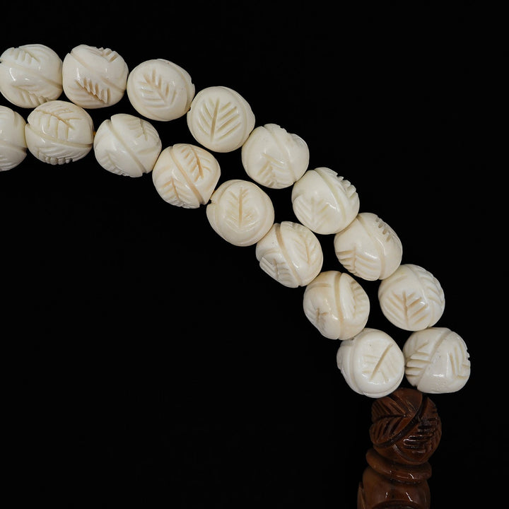 Master-Crafted Carved Bone Tasbeeh - WATD916