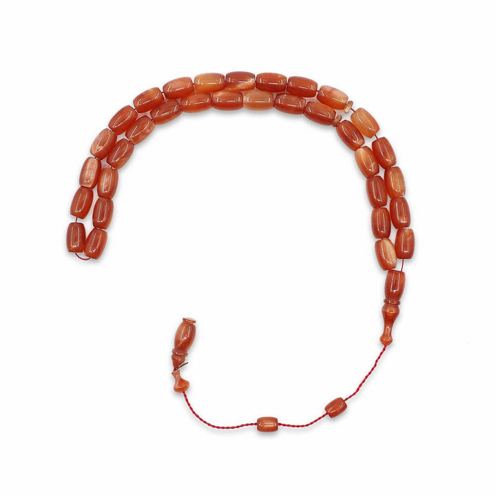 Glittered Pressed Amber Tasbeeh with System Tassel - WATD919