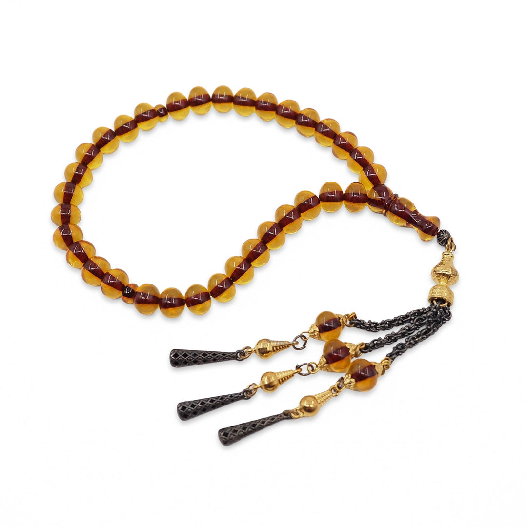 Fire Amber Tasbeeh with Special Metal Tassel - WATD930