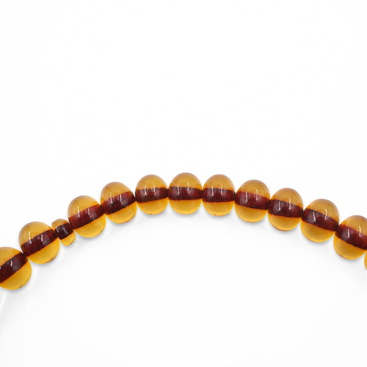 Fire Amber Tasbeeh with Special Metal Tassel - WATD930