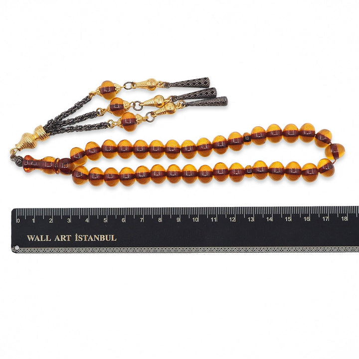 Fire Amber Tasbeeh with Special Metal Tassel - WATD930