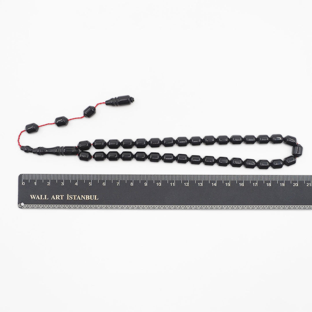 Fire Amber Tasbeeh with Pointed Capsule-Cut Beads - WATD950