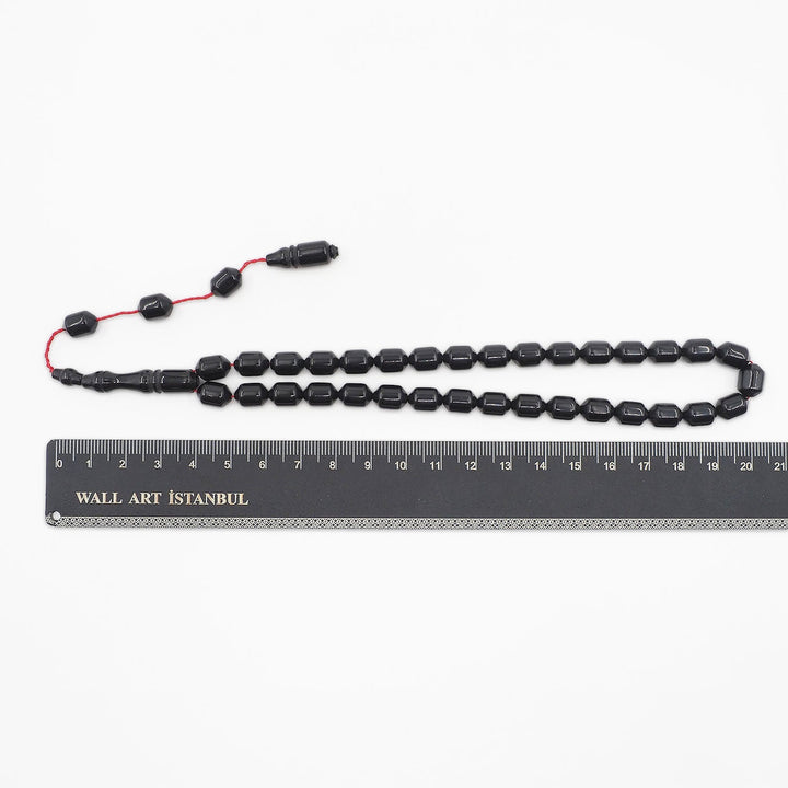 Fire Amber Tasbeeh with Pointed Capsule-Cut Beads - WATD950