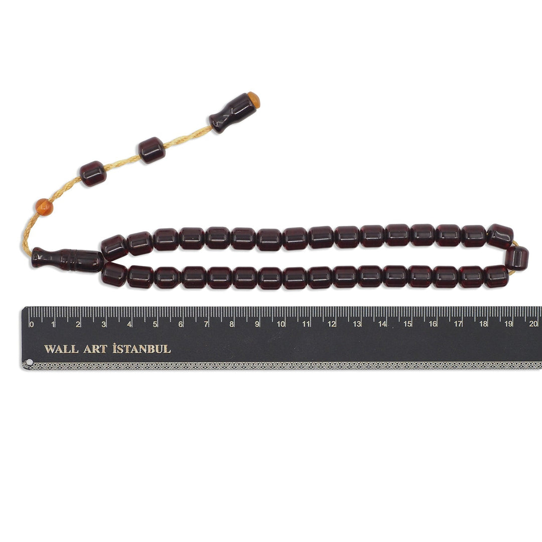 Pressed Amber Rod Material System Tasbeeh - WATD974