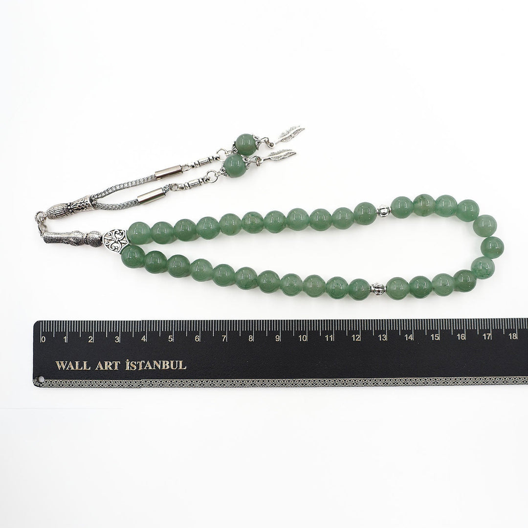 Natural Aventurine Stone Sphere-Cut Tasbeeh - WATD993