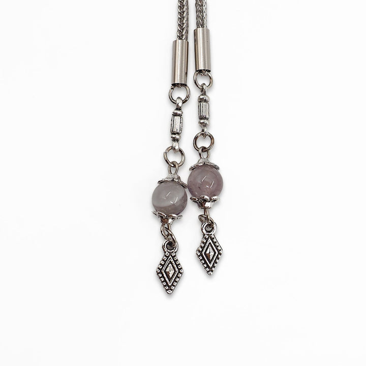 Natural Amethyst Stone Sphere-Cut Tasbeeh - WATD996