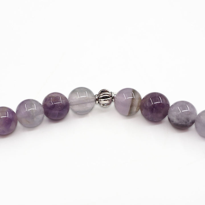 Natural Amethyst Stone Sphere-Cut Tasbeeh - WATD996