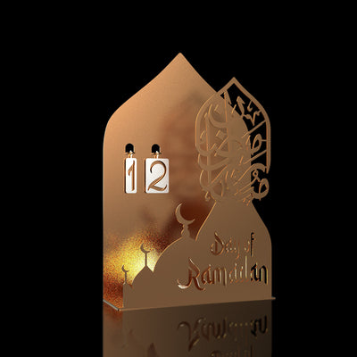 3D "Day of Ramadan" Metal Ramadan Calendar and Candleholder - WAMH185