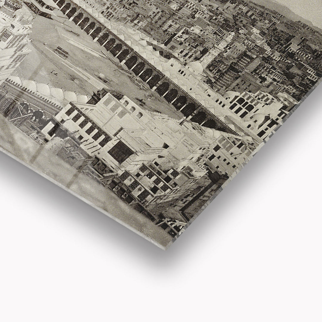 Historic Kaaba Image Glass Islamic Wall Art - WTC059