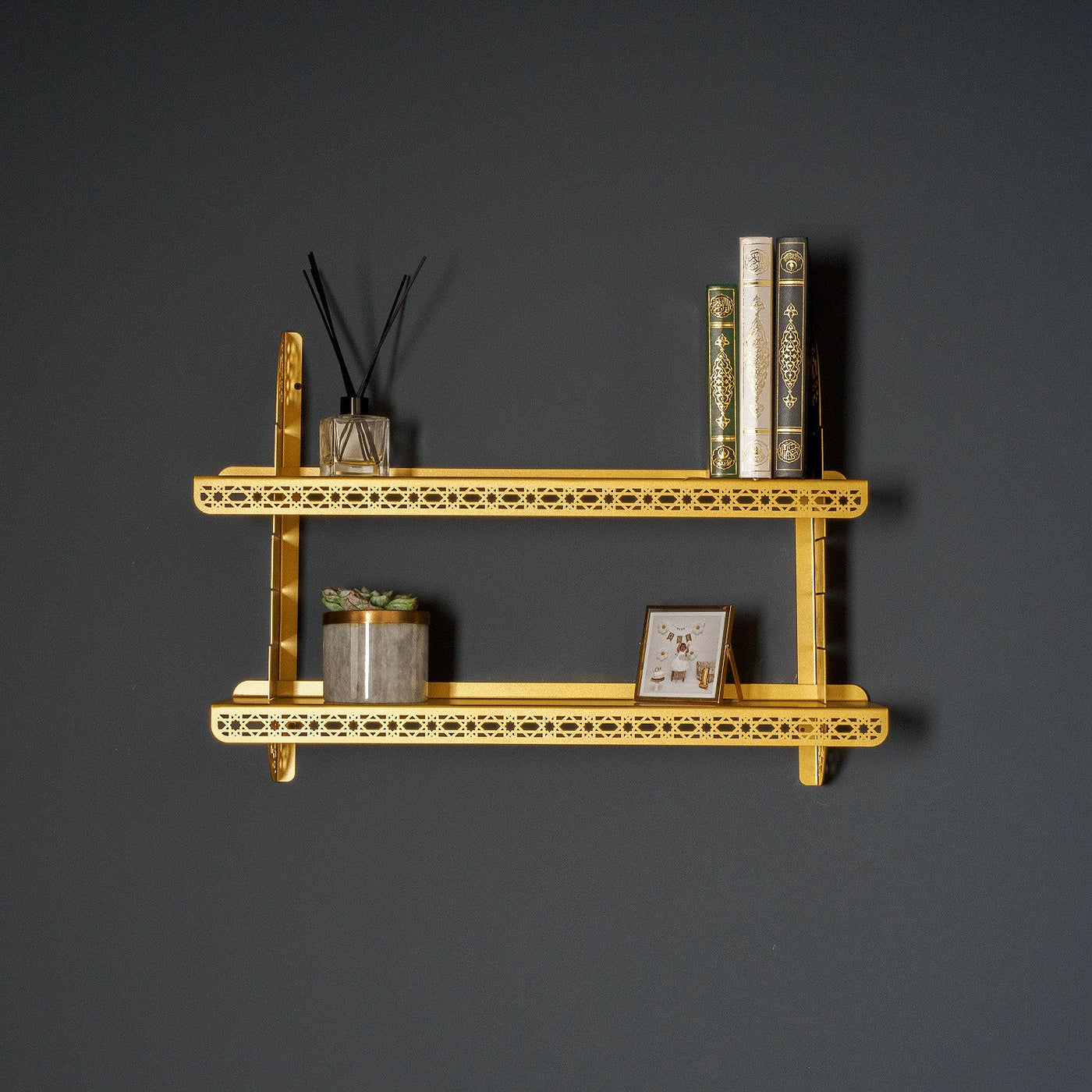 Kadem Adjustable Metal Islamic Wall Shelf - WAMH199