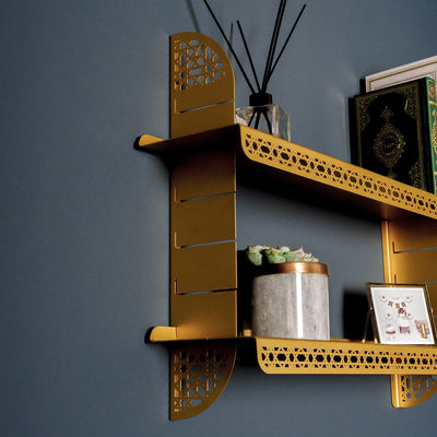 Kadem Adjustable Metal Islamic Wall Shelf - WAMH199