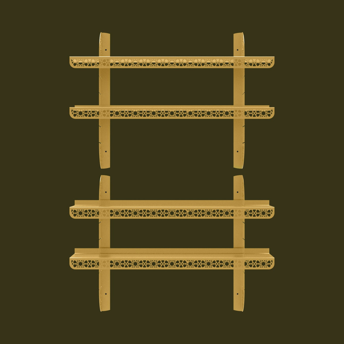 Kadem Adjustable Metal Islamic Wall Shelf - WAMH199