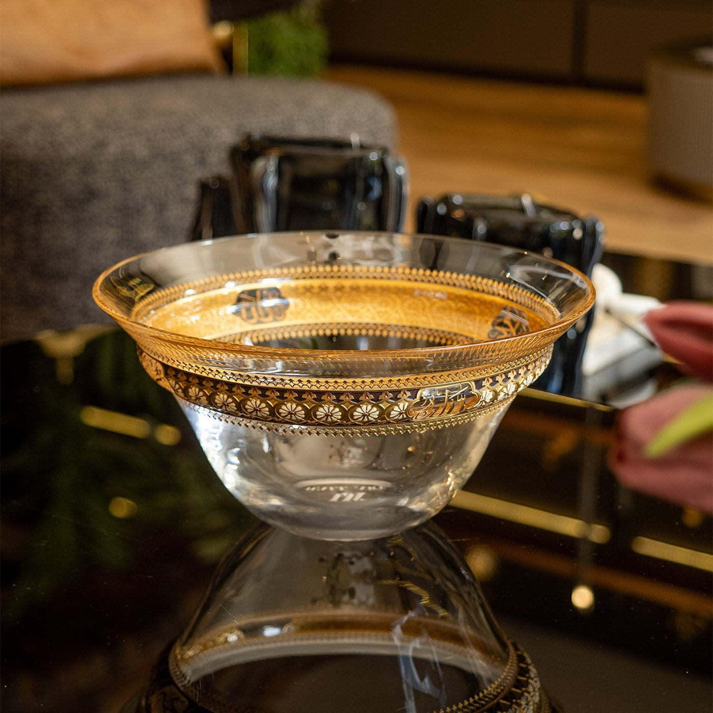 Kösem Large Decorative Glass Bowl - WAMC001