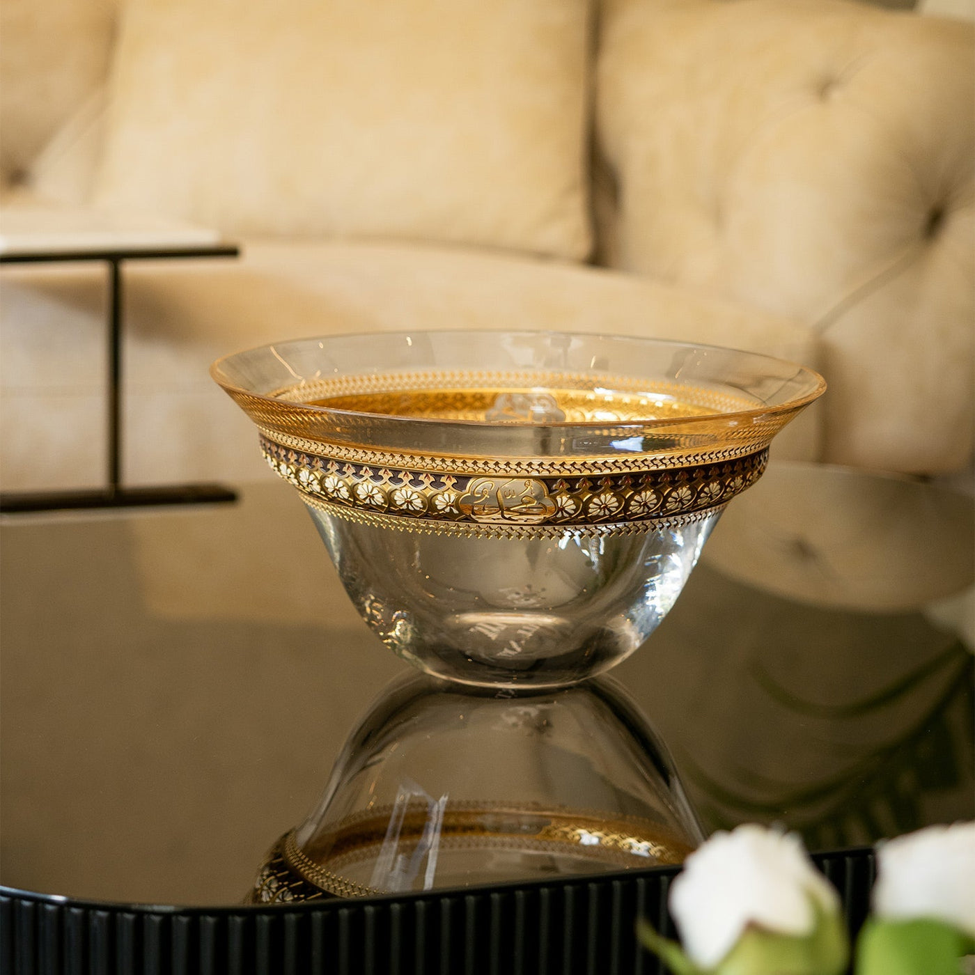 Kösem Large Decorative Glass Bowl - WAMC001