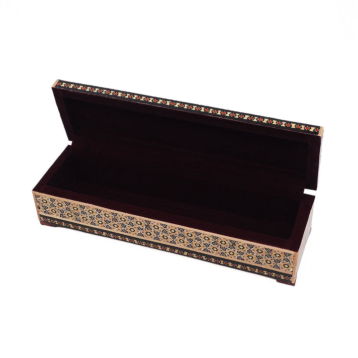 Traditional Motif | Handcrafted Hatem-Inlaid Wooden Box - WAAH392