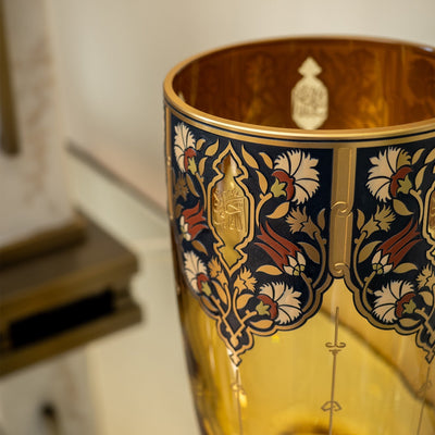 Mürüvvet Decorative Glass Amber Vase - WAMC011