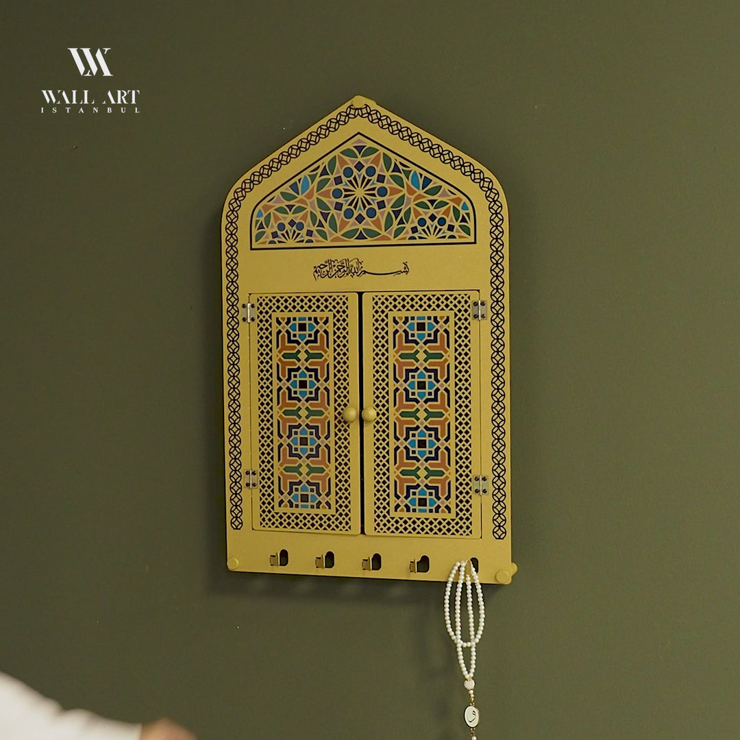 Metal Islamic Wall Display Cabinet (Mihrab Shaped) - WAMH210