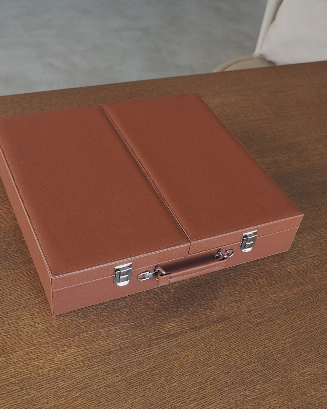 Exclusive Black Leather-Covered Wooden Tasbeeh Case (For up to 67 Tasbeehs) - WATD511