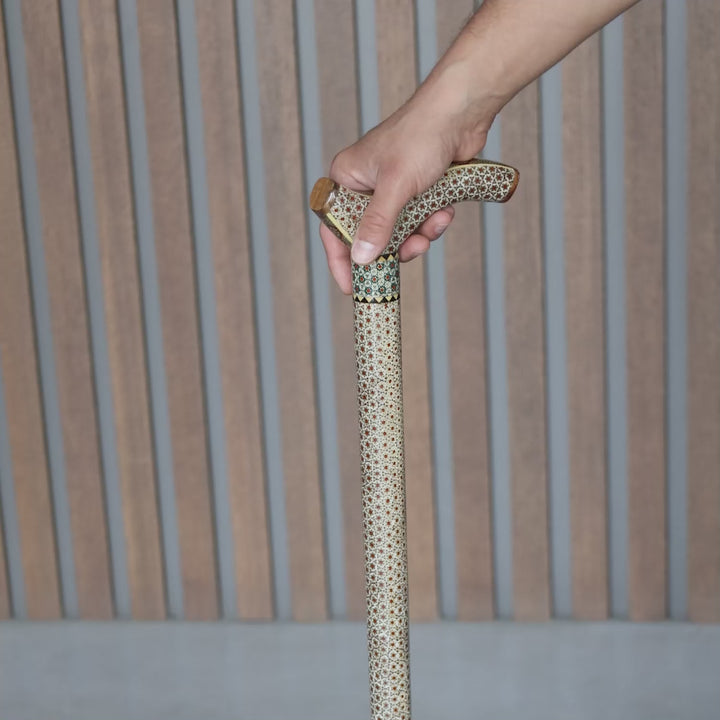 Handmade Hatem-Inlaid Wooden Walking Cane – WAAH180