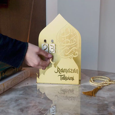 3D "Ramazan Takvimi" Metal Ramadan Calendar and Candleholder - WAMH186