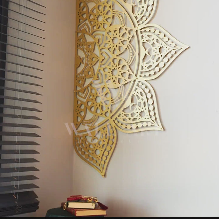 Islamic Mandala Metal Wall Art (Hangable in 4 Ways) - WAM163