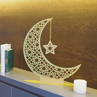 Metal Crescent Moon Islamic Decor - WAMH169