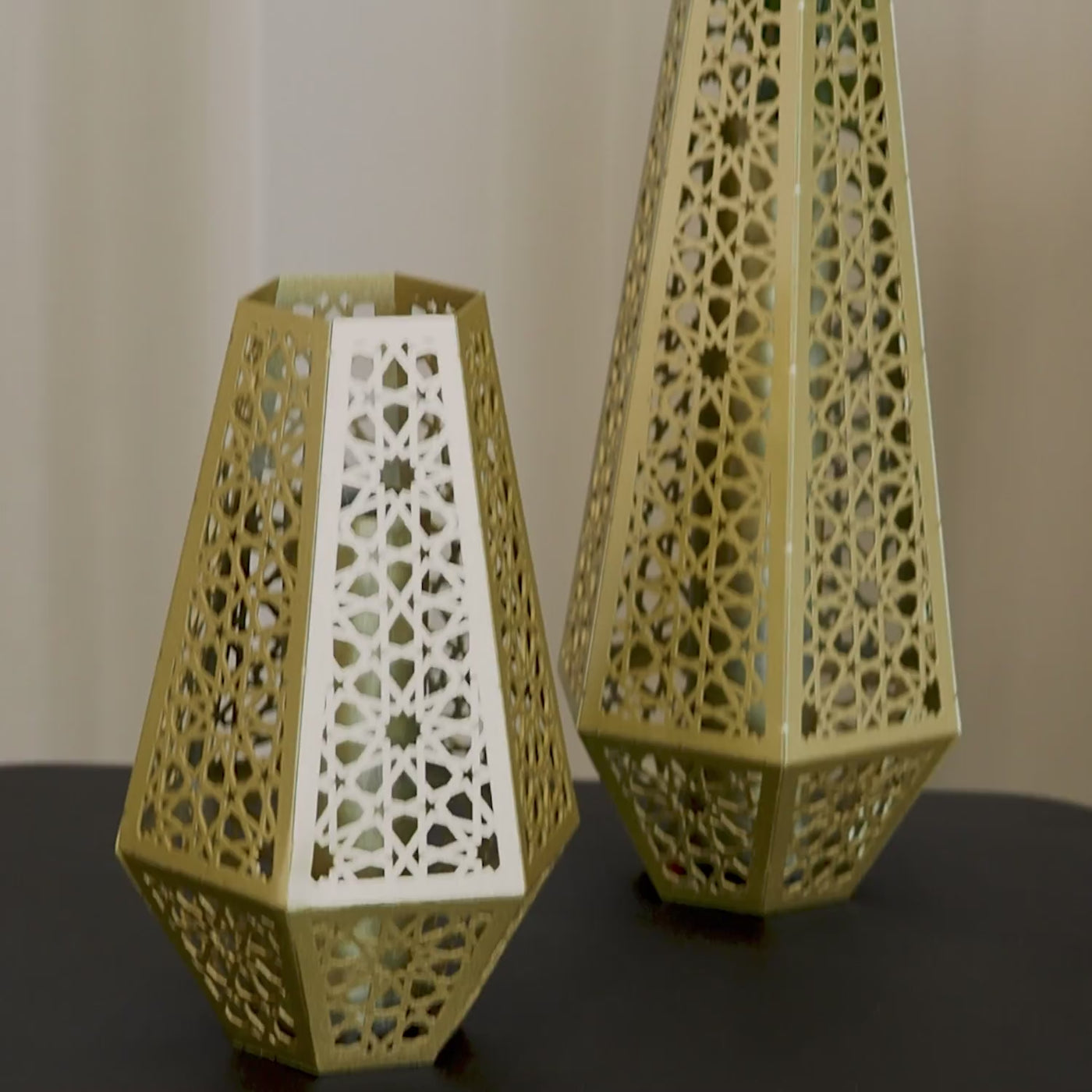 Metal Islamic Vase Set of 2 - WAMH159