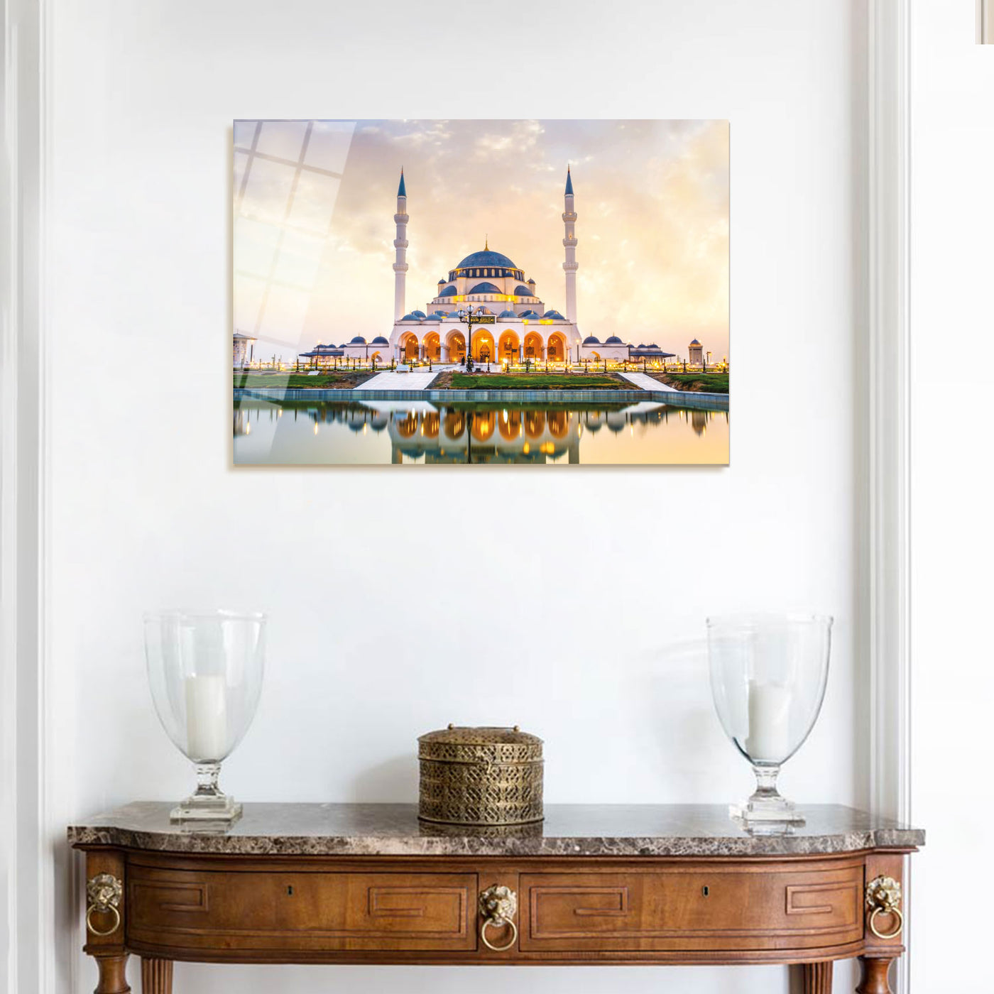Sharjah Mosque Glass Islamic Wall Art - WTC001