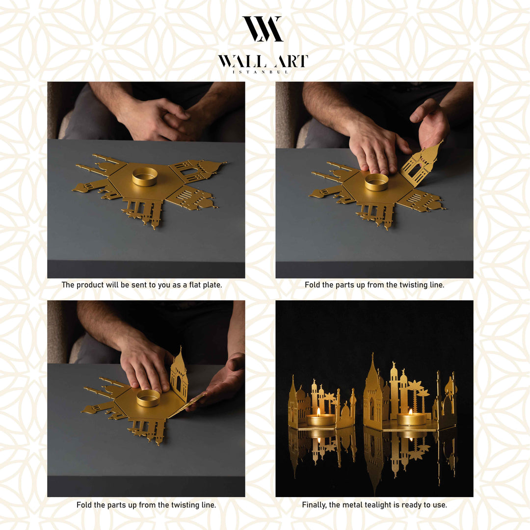 Metal Candle Holder Set of 2 - WAMH128