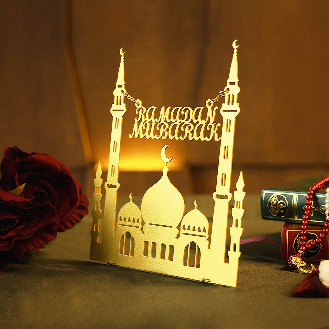 Ramadan Mubarak Metal Tabletop Decor - WAMH101