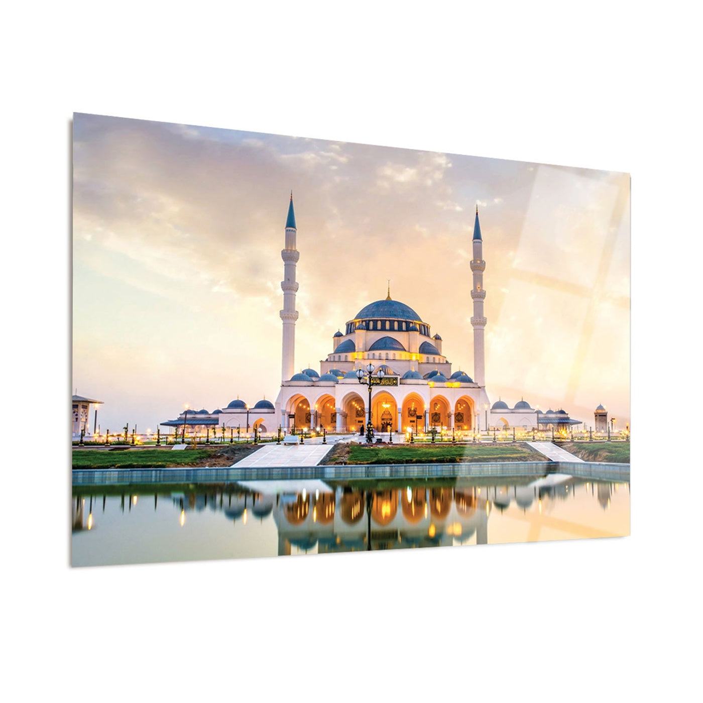 Sharjah Mosque Glass Islamic Wall Art - WTC001